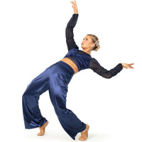 Youth Satin Lux Wide Leg Pant