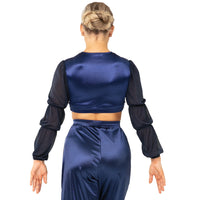 Billow Sleeve Twist Midi Top