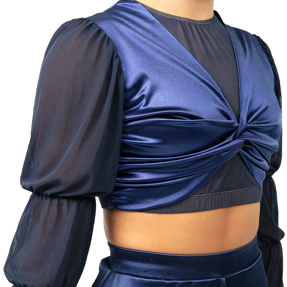 Billow Sleeve Twist Midi Top