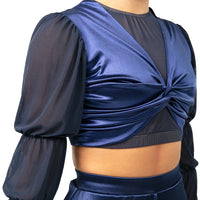 Youth Billow Sleeve Twist Midi Top