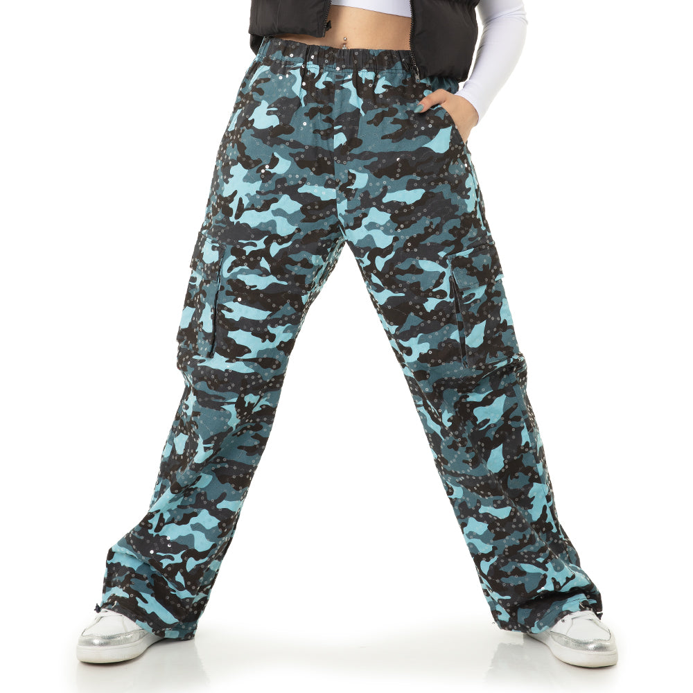 Sequin Cargo Pants