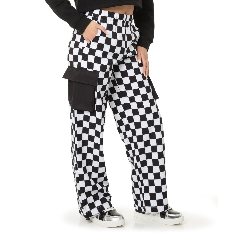 Youth Checkered Wide Leg Pant