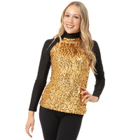 Alexandra Collection Youth Long Sleeve Sequin Performance Top