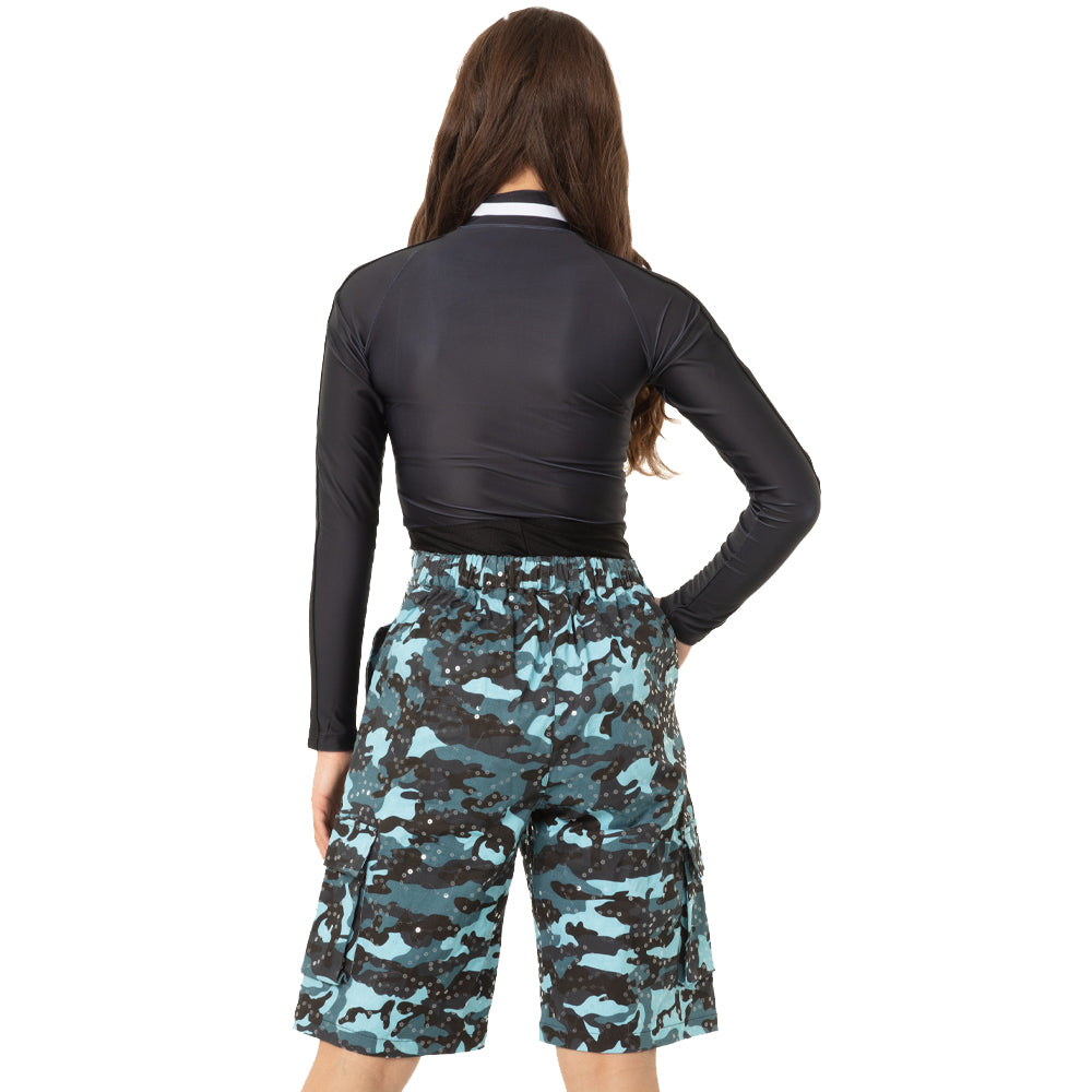Youth Dynamic Long Sleeve Stripe Biketard
