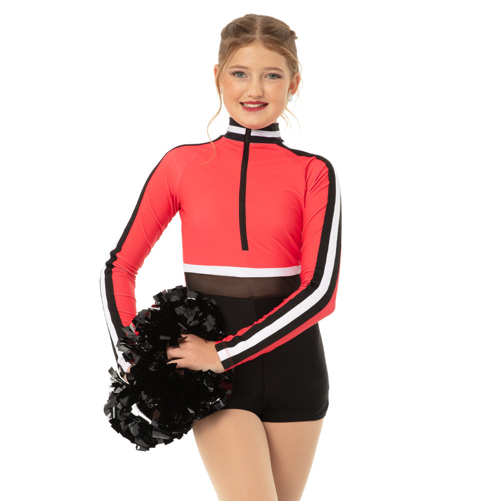 Youth Dynamic Long Sleeve Stripe Biketard