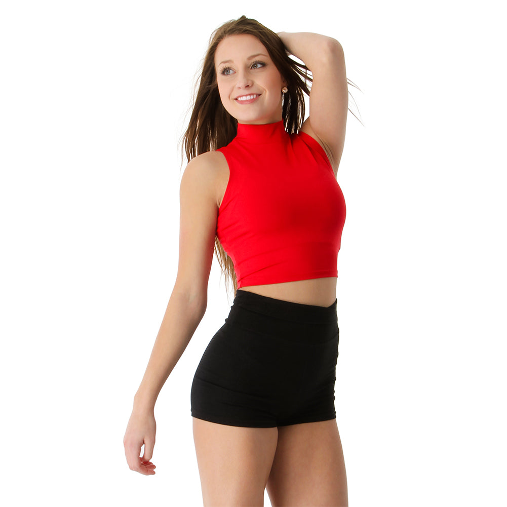 Mock Neck Crop Top