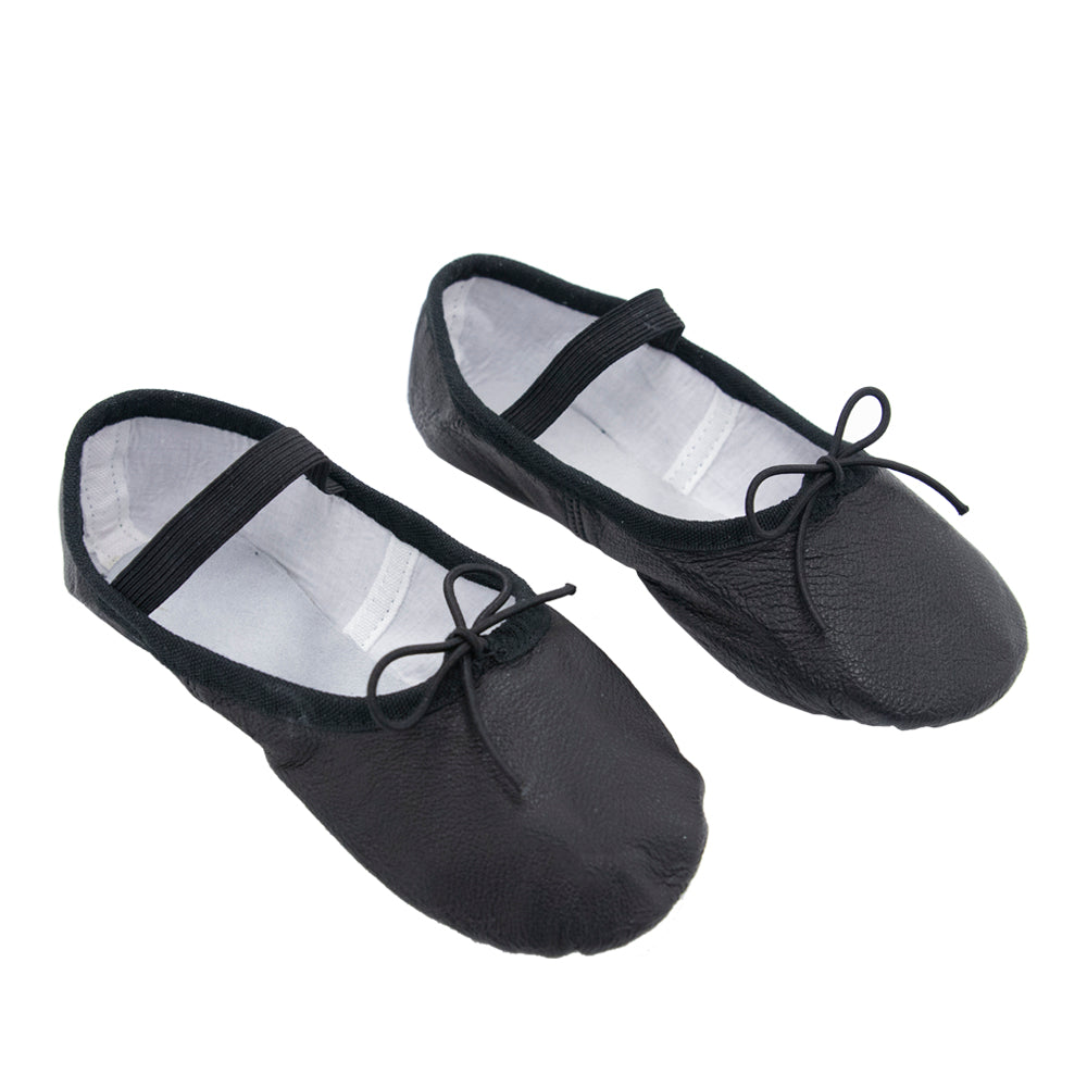 Black Leather Ballet Shoe