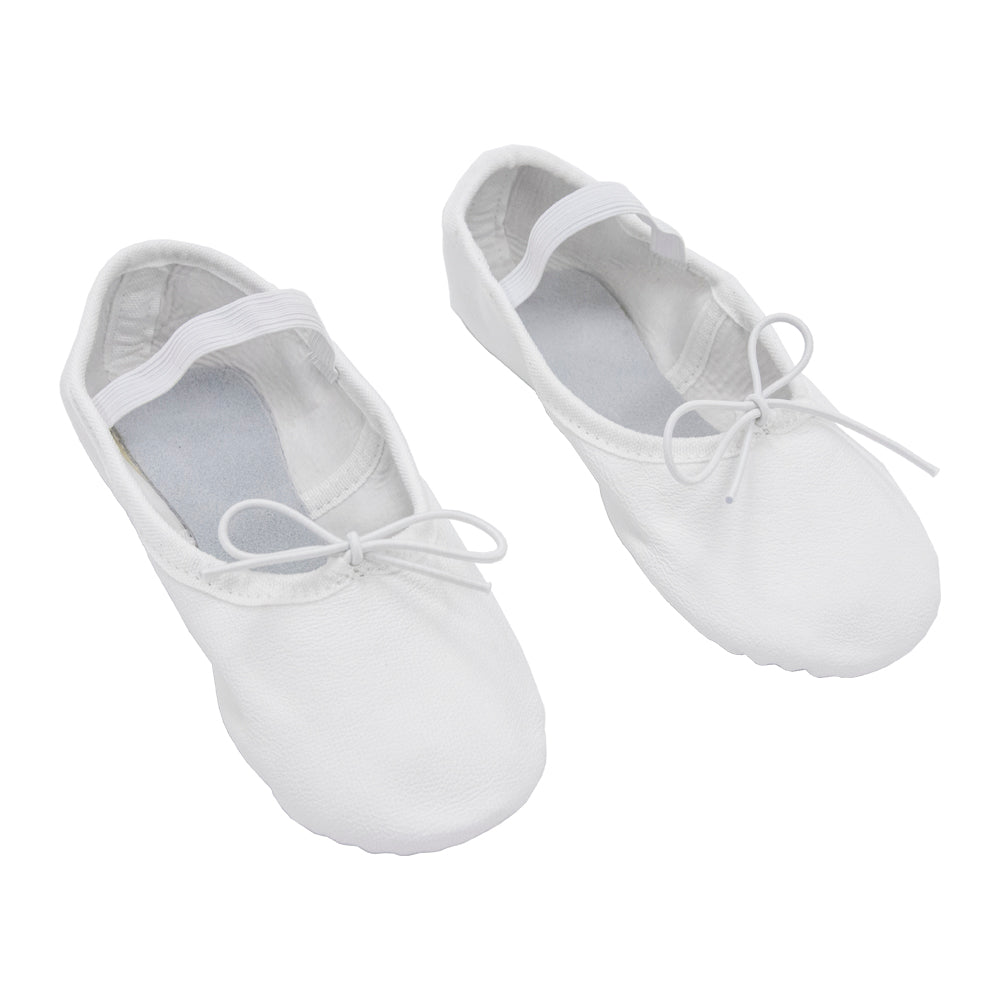 White Leather Ballet Shoe