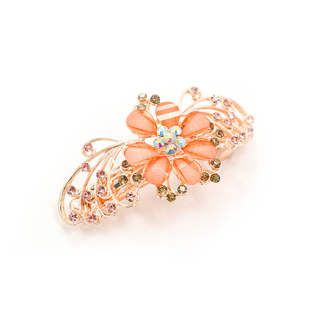 Rhinestone Flower Clip