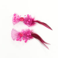 Flower Beaded Hair Pins- 2 Pack