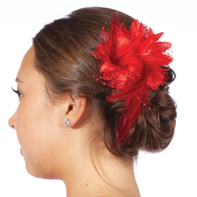 Feather Flower Clip