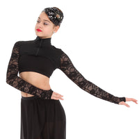 Youth Body Wrapper Lace Crop Jacket