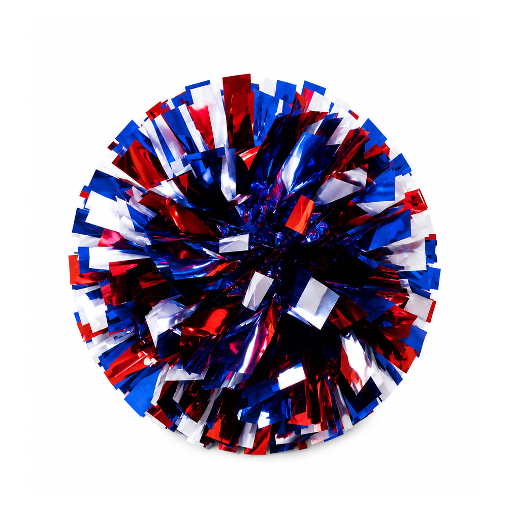Three-Color Metallic Cheerleading Pom Poms