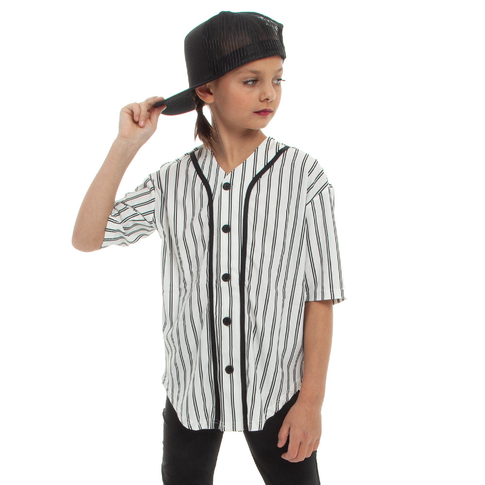 Classic Pinstripe Baseball Jersey