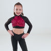 Youth Long Sleeve Sequin Performance Crop Top