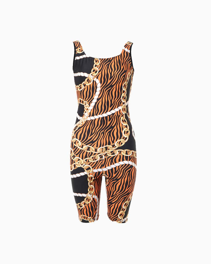 Tiger Chain Cycling Bodysuit