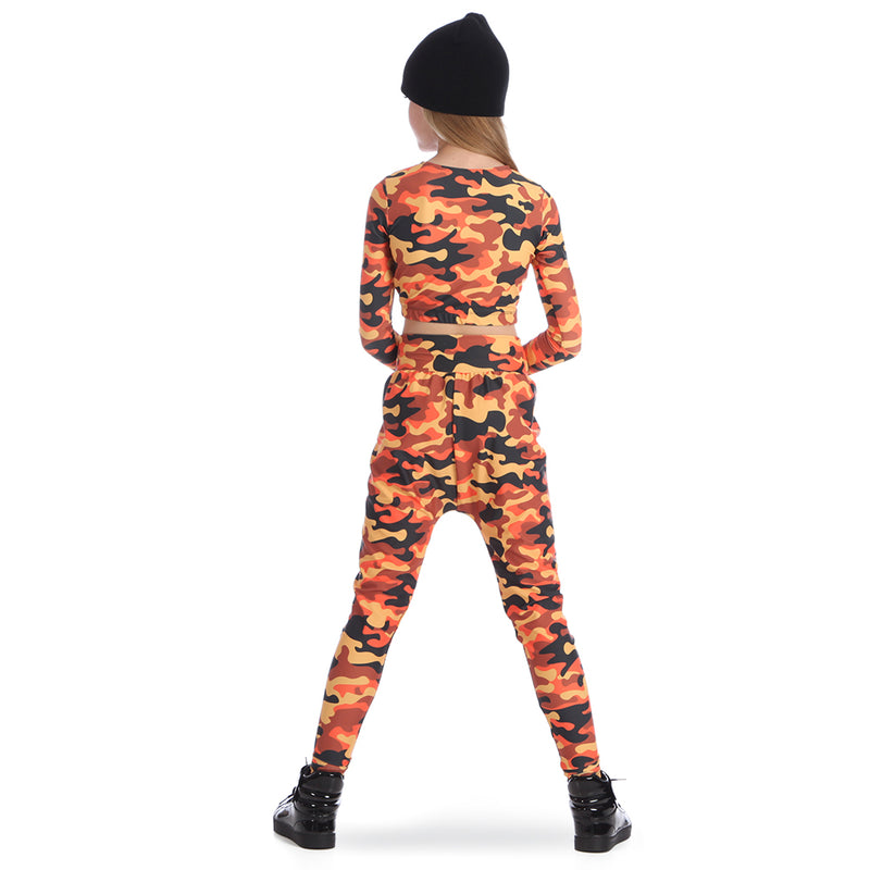 Orange Camo Harem Pant